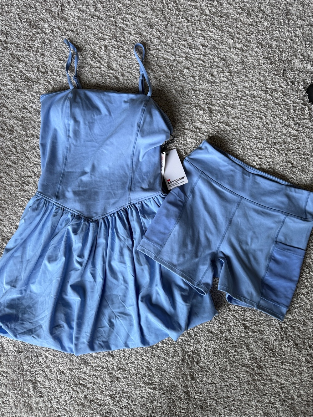 Mondetta Light Blue Tank Dress with Matching Shorts